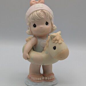 Precious Moments Figurine You're a Life Saver to Me, 1996, Girl with Pool Float
